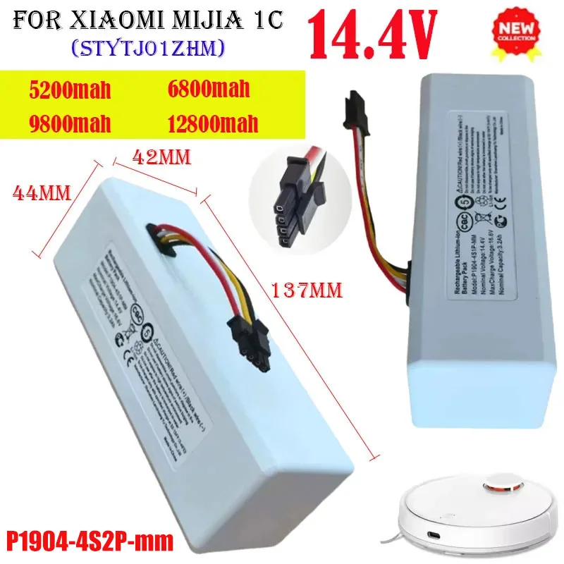 

Original Robot Battery 1C P1904-4S2P-MM 14.4V for Xiaomi Mijia Mi Vacuum Cleaner Sweeping Mopping Robot Replacement Battery G1