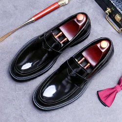 Men Leather Summer Casual Shoes Male Sneakers Loafer Mens Slip On Black Men's Genuine Leather Loafers Driving Shoes