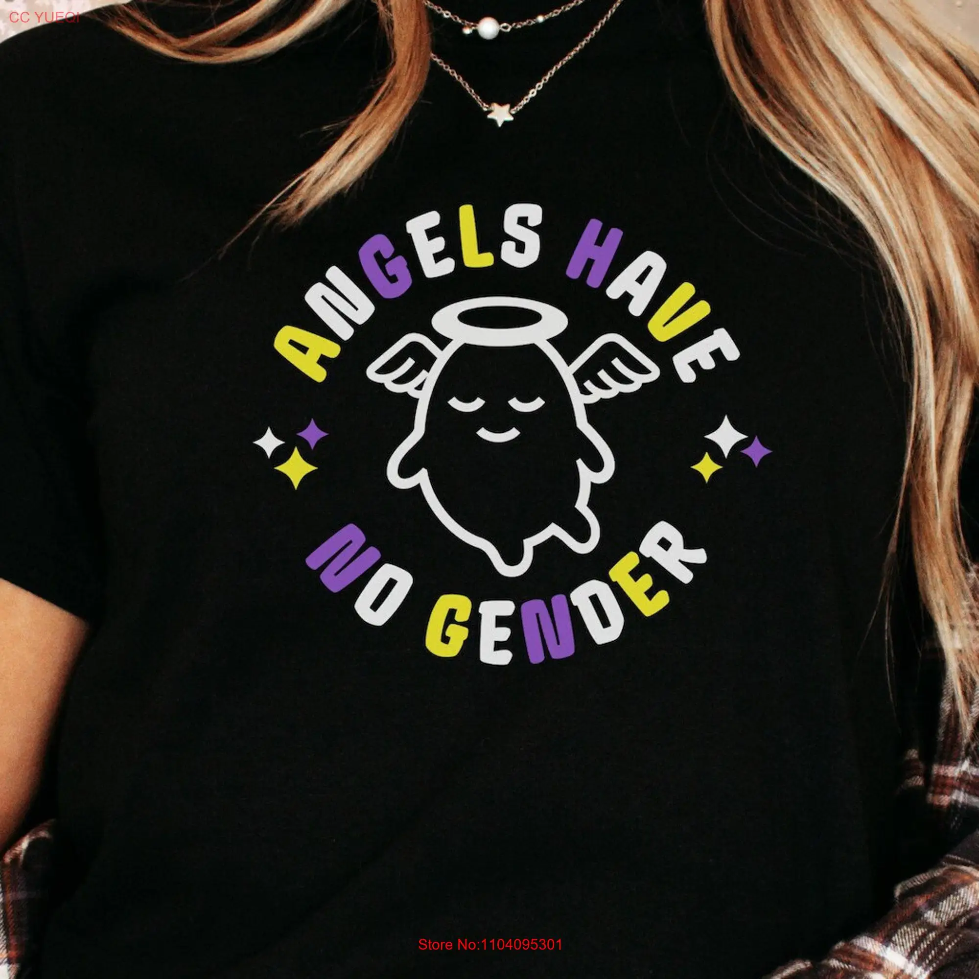 Genderqueer T Shirt Pride Genderfluid Nonconforming Gender Flag Queer Nonbinary long or short sleeves