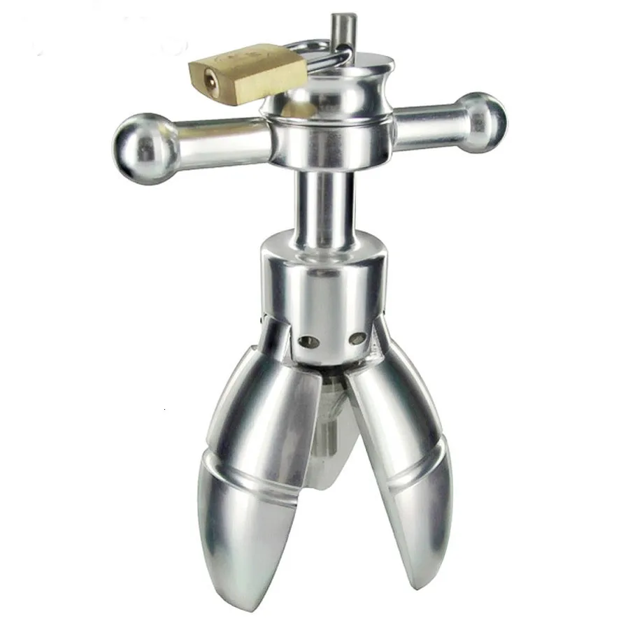 Anal Stretching open tool Adult SEX Toy Stainless Steel Anal Plug With Lock Expanding Ass Appliance Sex Toy Drop shipping