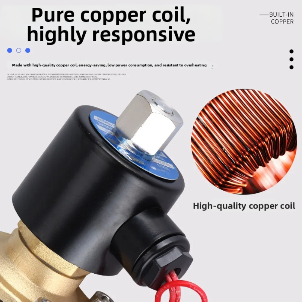 

Электромагнитный клапан 220 В переменного тока, медный, нормально открытый, G1, 4 порта, для безопасного контроля потока воды в бытовых и промышленных целях