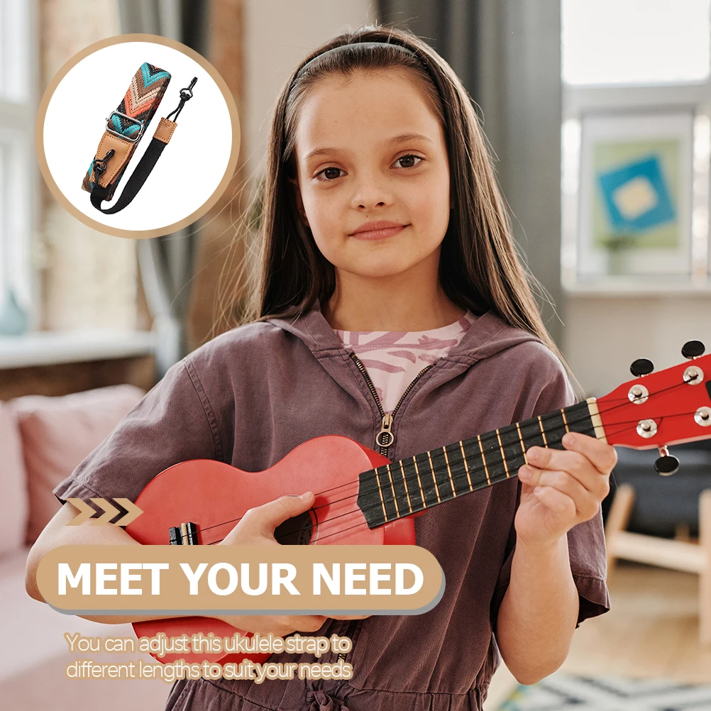 

Ukulele Strap 23 Adjustable Guitar Belt 26 Inch Adjustable No Kids Nylon Belt Instrument Accessories Double