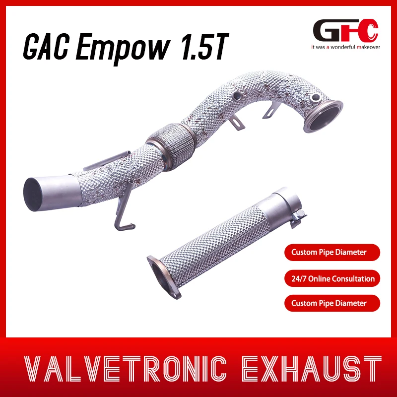 Tuyau de descente pour GAC Trumpchi EMPOW 1.5T Tuyau de descente d'échappement en acier inoxydable sans catalyseur