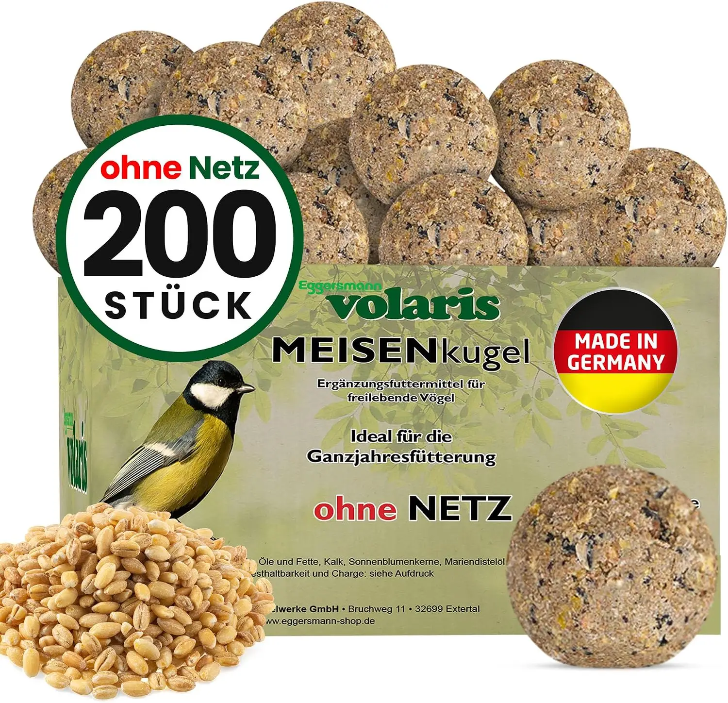 ggersmann volaris Meisenknödel ohne Netz 200 Stück 18 kg MEISENkugel