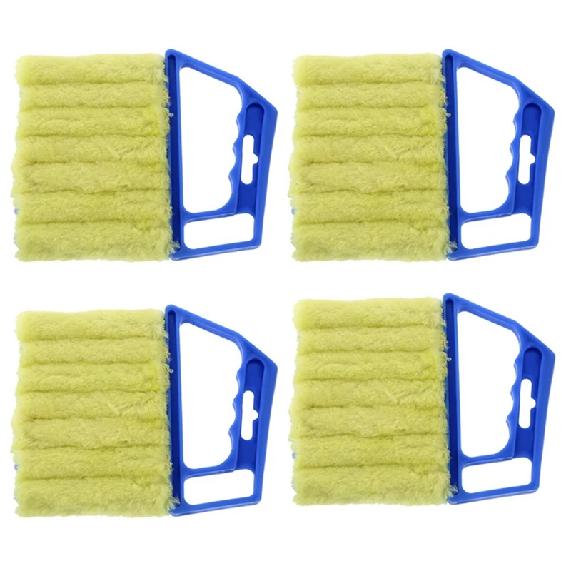 4Pcs Handheld Blind Cleaner Shutter Curtain Brush Dust Remover For Air Conditioning/Car Vent/Fan/Shutters