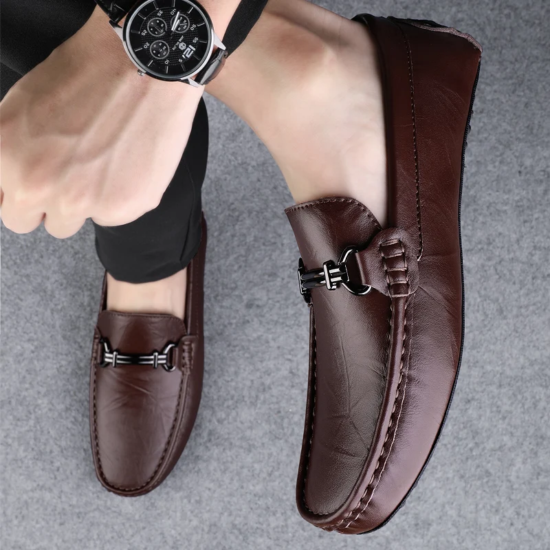 

Black Leather Casual Shoes for Men 2022 Loafers Men Designer Shoes Black Slip on Shoes Men Zapatillas De Hombre Sapato Masculino