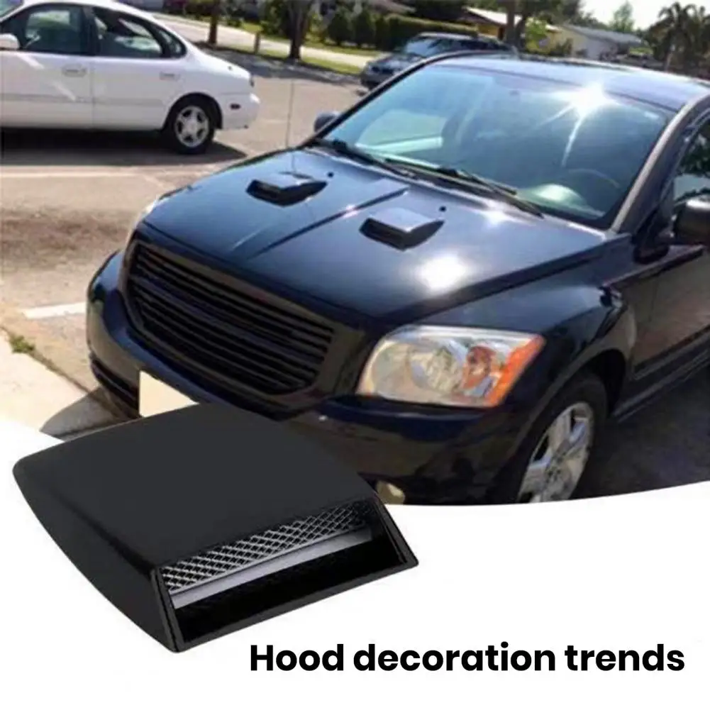 Car Hood Vent Decoration Vehicle Exterior Decorative Air Outlet Trim Simulated Car Hood Vent Cover for Heat-resistant