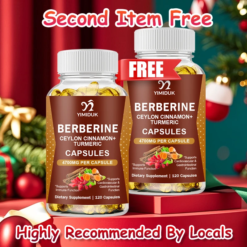 

Natural Berberine Extract Capsules, Supports Immune Function, Glucose Metabolism, Cardiovascular & Gastrointestinal Function