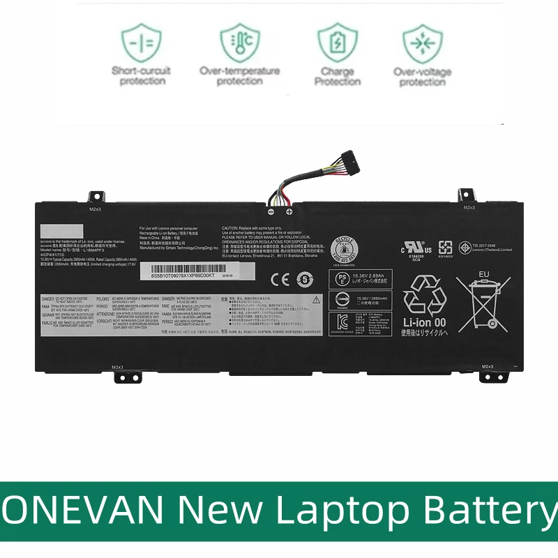 

ONEVAN New 11.36V 45WH L18M4PF4 L18M4PF3 L18C4PF3 L18C4PF4 Battery For Lenovo IdeaPad C340-14API 14IWL S540-14API IML Flex-14API