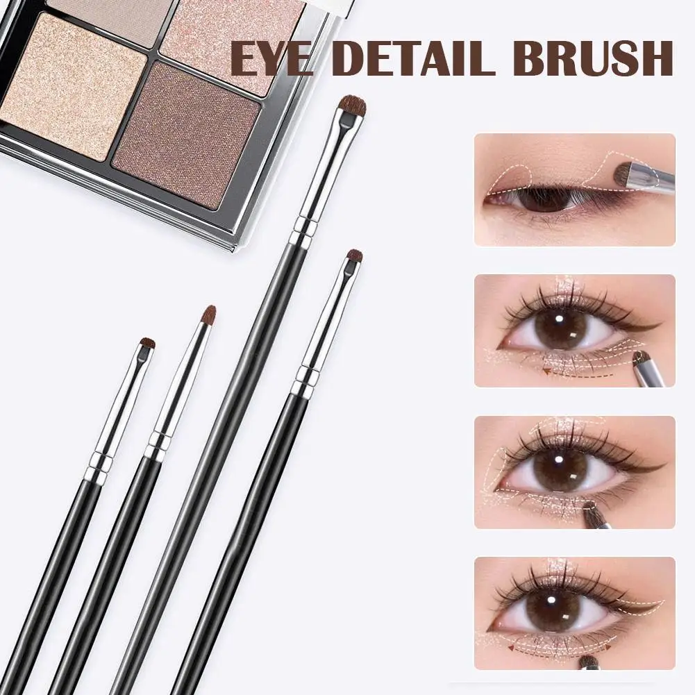 1/4 pezzi pennelli per trucco occhi piatti professionale angolato sopracciglio Eyeliner pennello contorno correttore ombretto Make Up strumenti cosmetici