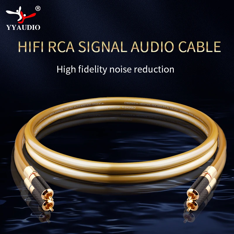 

YYAUDIO 2 RCA to 2 RCA Interconnect Cable 5c Hifi Rca Signal Audio Cable For DAC TV Box Mobile Phone Computer