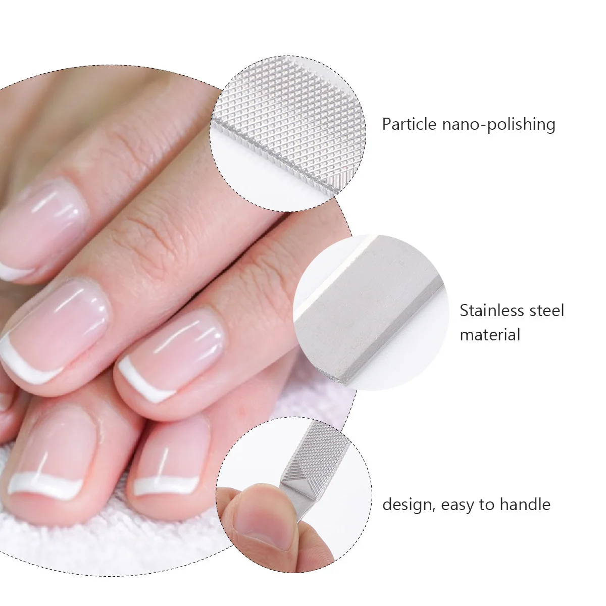 

Professional Stainless Steel Nail File Double Side Buffer Nail Cleaner 18cm Manicure Pedicure Tools Manicure Tools