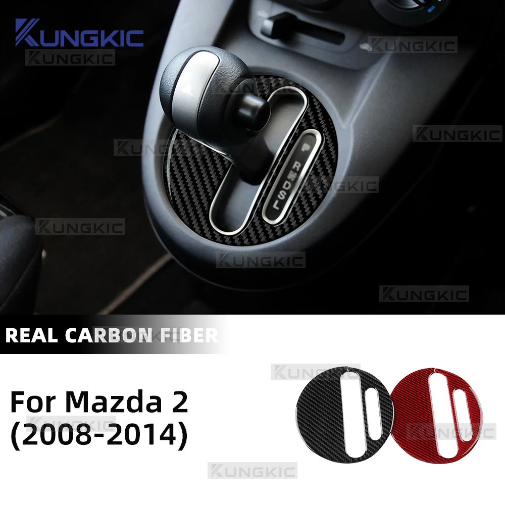 

For Mazda 2 2008 2009 2010 2011 2012 2013 2014 Real Carbon Fiber Decorative Sticker Automatic Gear Shift Frame LHD RHD