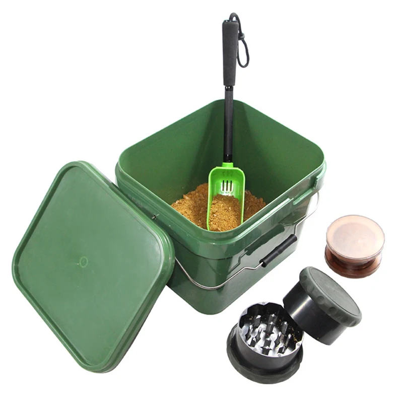 

JSFUN Tackle Box Carp Fishing Bucket Outdoor Fishing Portable Bait Mixing Container Carp Bait Fishing Storage Solution