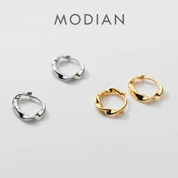 Modian 2025 Autumn Fashion Irregular Hoop Earrings Charm Classic Round Gold Color Jewelry For Women Female Anniversary Gift
