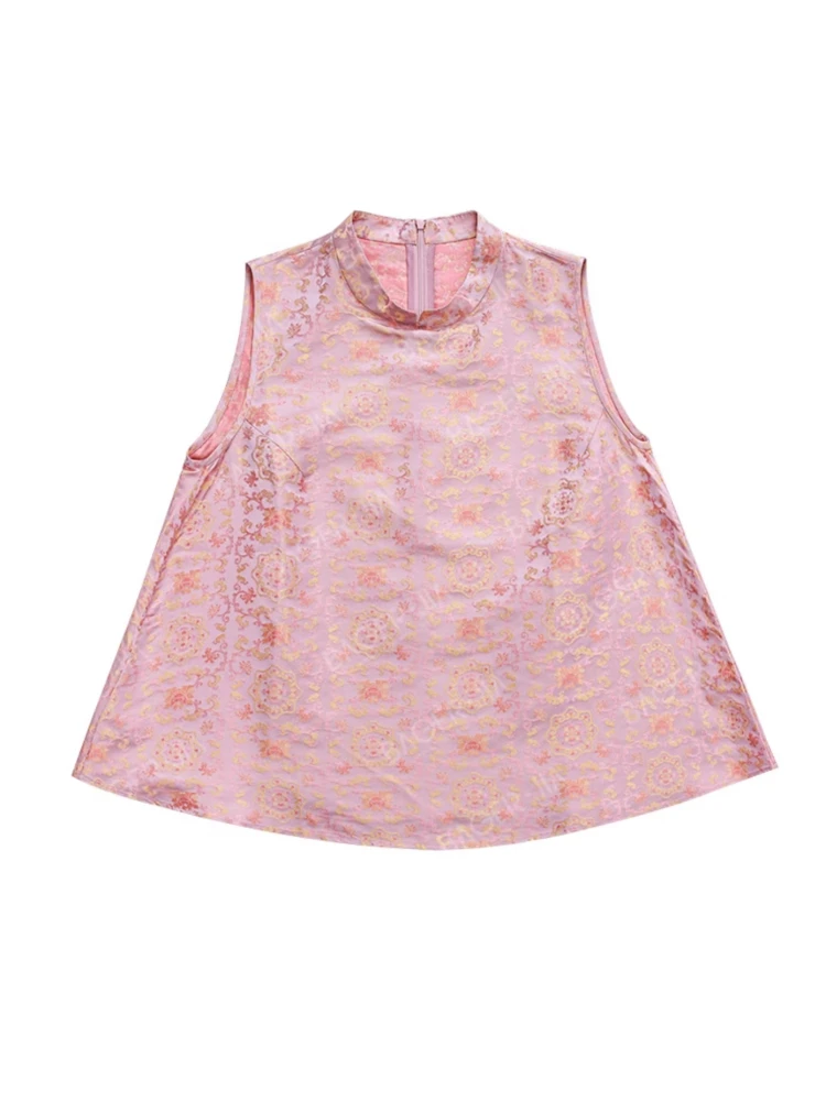 

Новая женская летняя куртка-жилет Fuwerstudio в китайском стиле из шелка с вышивкой Song Jin, А-силуэт, в национальном стиле