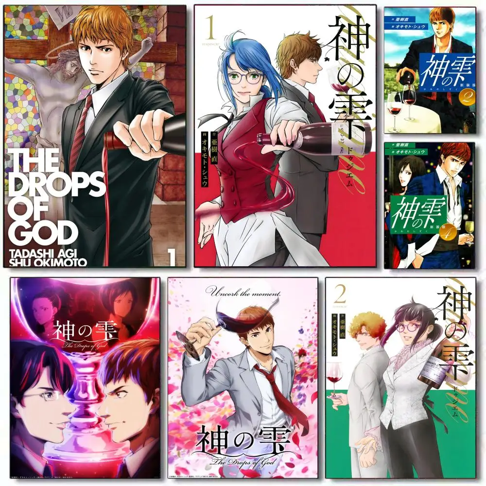 Anime Drops of God‌ Poster HD Art Mural Wallart Waterproof Vintage Print Decor for Home Decoration DIY Durable