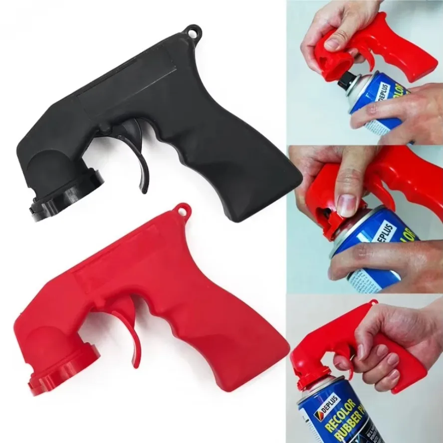 Car Spray Adaptor Paint Care Aerosol Spray Gun Handle with Full Grip Trigger Locking Collar Auto Maintenance spray gun 1`