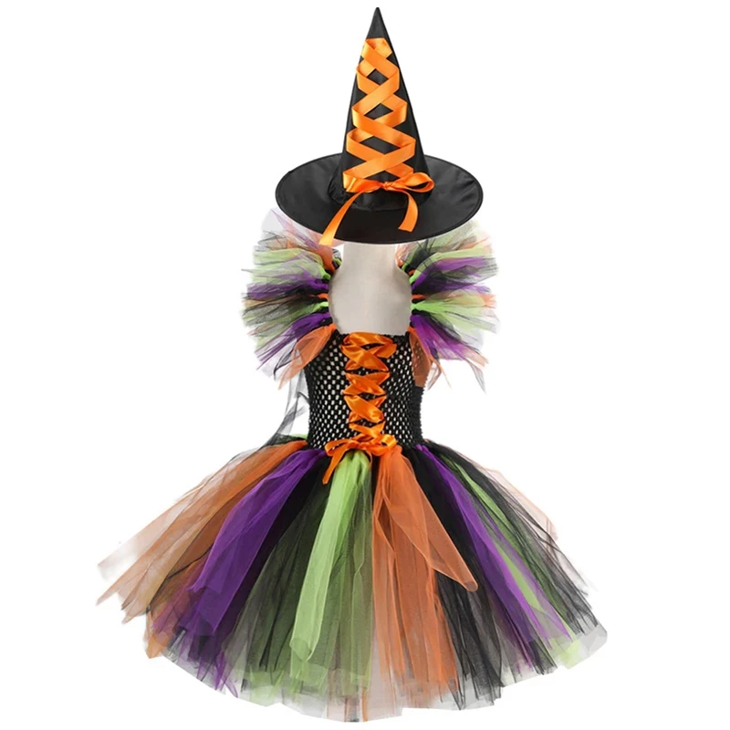 Hexen-Cosplay-Kostüm-Set für Mädchen, Kinder-Halloween-Partykleid, verschiedene Hexen-Outfits für Karneval und Rollenspiele – Detail 18