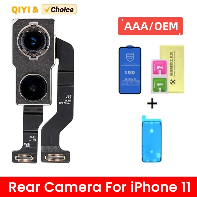 OEM Rear Camera For iPhone 11 Main Back Camera Replacement for iPhone 11 Main Rear Camera with Flex Cables 4K Video A2111 A2223