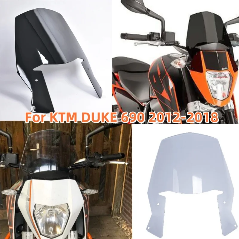 

Motorcycle Windscreen for Duke 690 2012-2018 2013 2014 2015 2016 2017 Windshield Wind Deflector for KTM DUKE690