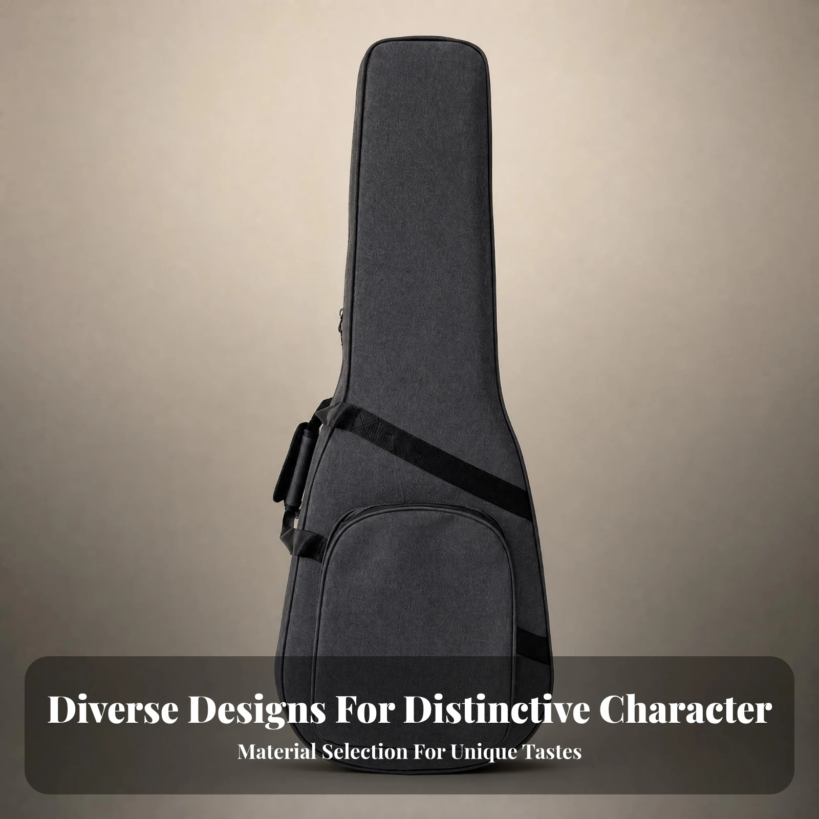 Folk Guitar Case Accessory Compartment Acoustic Guitar Case Music Gear Textured Material Instrument Storage Backpack Straps