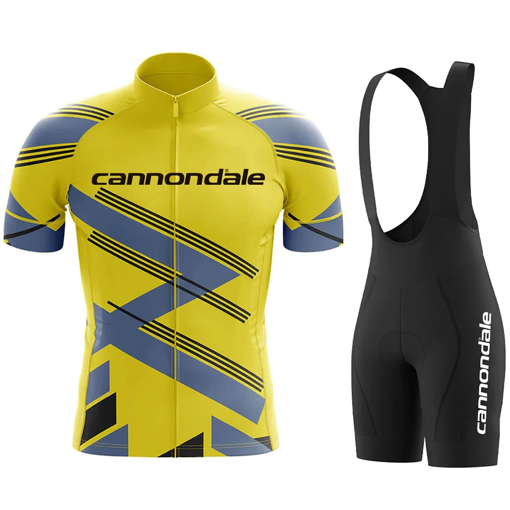 Cannondale Maillot ciclismo hombre Mtb Jersey conjuntos deportivos para hombres ropa pantalones de bicicleta ropa de ciclismo para hombres pantalones cortos con pechera verano