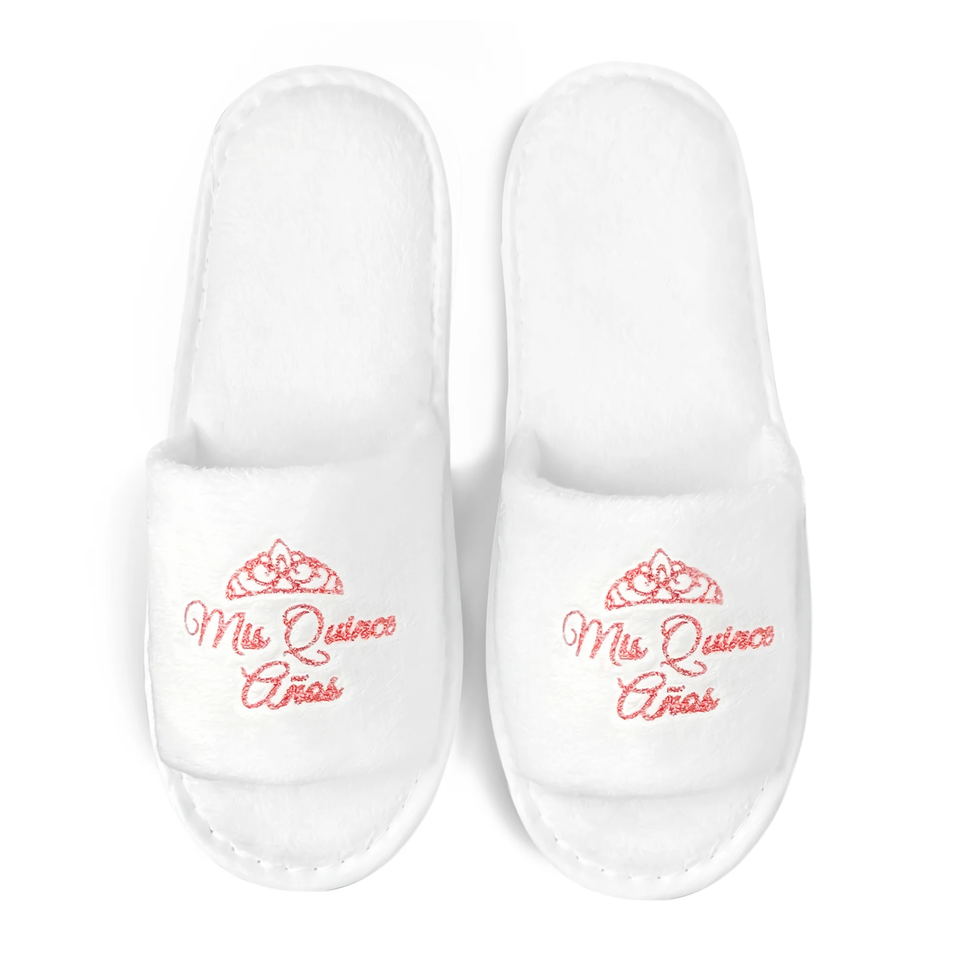 Letras españolas "Mis Quince Anos" Glitter Golden Printed Slippers,For Teenage Girls 15th Birthday Party, for Daughters, Friends image 4