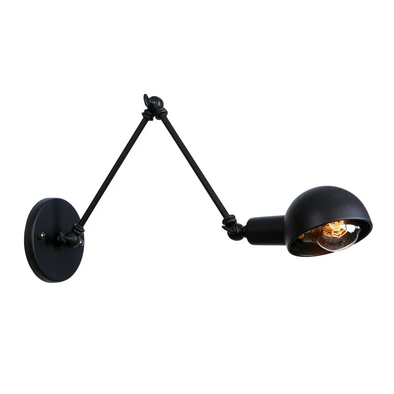 

Loft Retro Industrial Folding Wall Lamp Corridor Staircase Balcony Study Bedside Lamp Restaurant Bar Iron Long Arm Wall Light