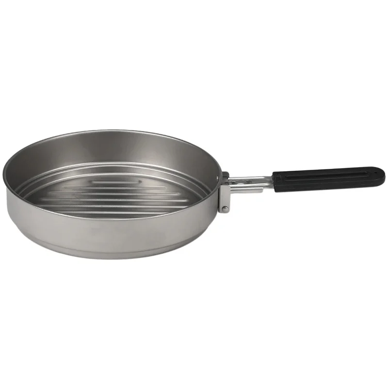 

Ultralight Camping Equipment, Pure Titanium Pan, Frying Pan, Tableware Portable Pot, Picnic Non-stick Pot