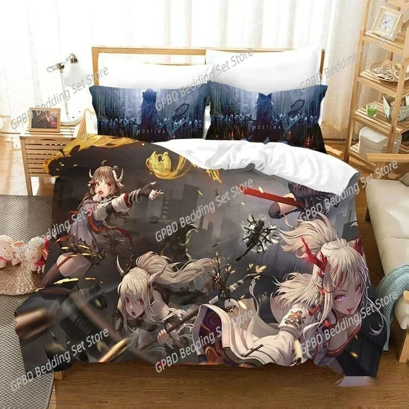

Anime Game Arknights 3D NEW Duvet Cover Pillowcase Bedding Set Adult Boy Girl Bedroom Decoration Children Single Double Large