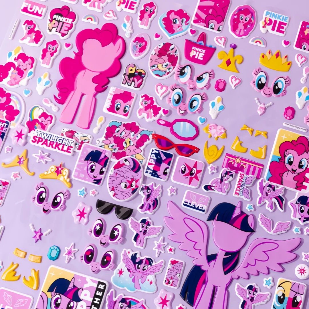 My Little Pony Twilight Sparkle & Pinkie Pie  Bubble Stickers Cute Cartoon Stickers for Decorating Phones Water Cups and Luggage