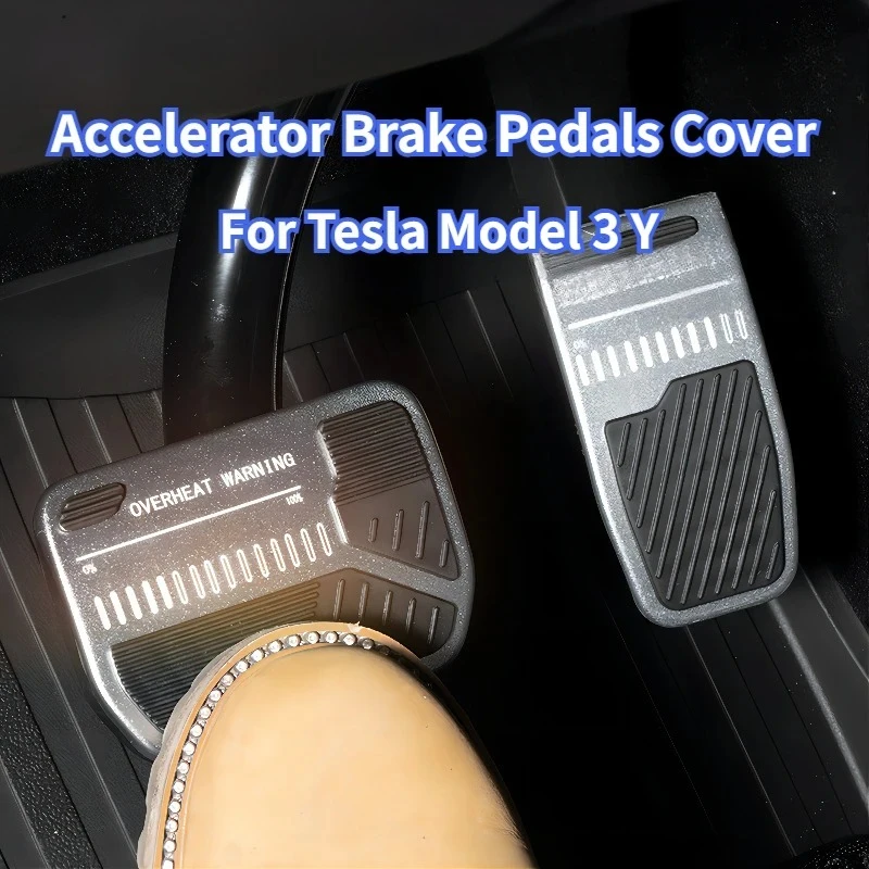 

Car Foot Pedal Pads Covers for Tesla Model 3 Y Juniper 2017-2025 Anti Slip Accelerator Brake Rest Pedal New Model3+ Accessories