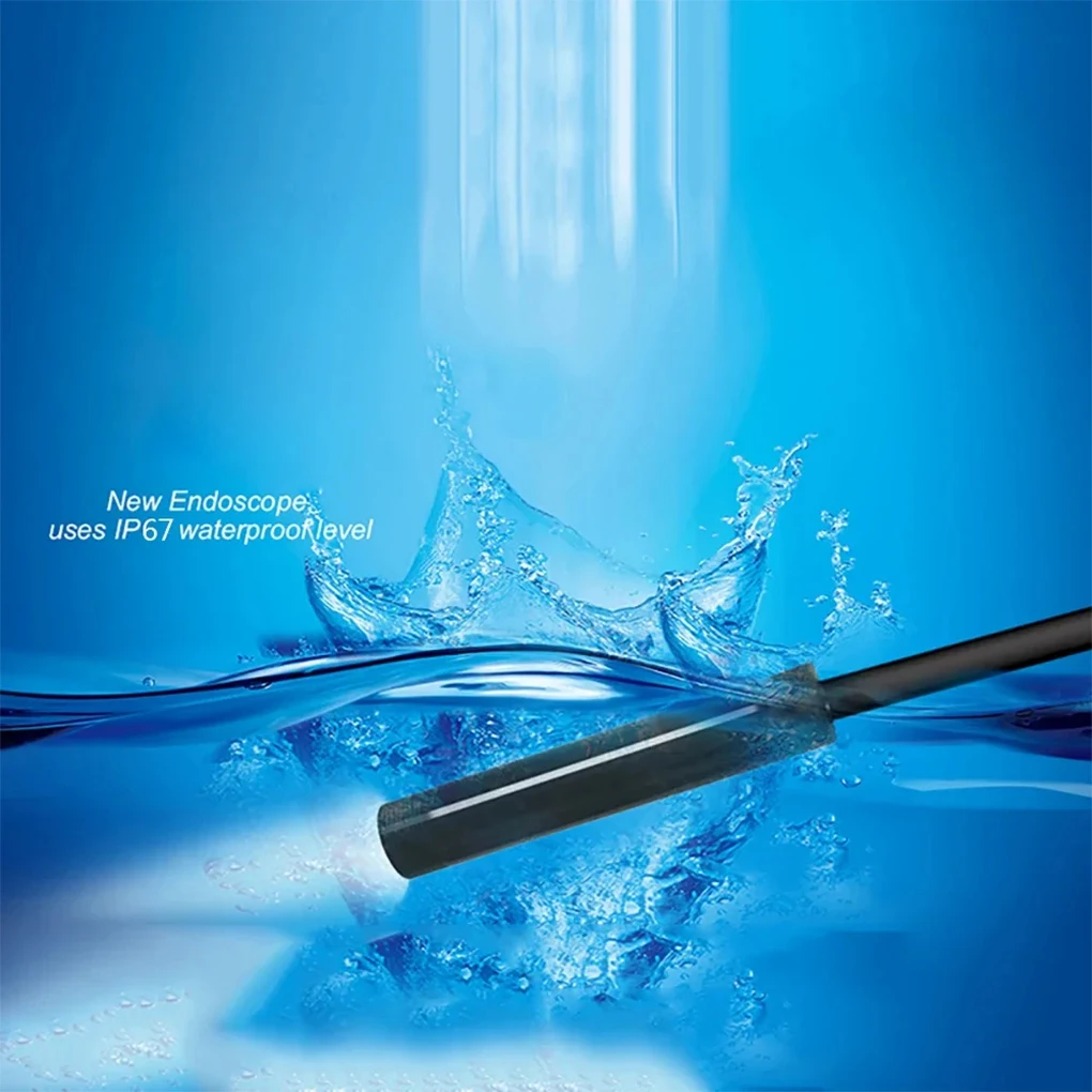 ABS Smartphone Endoscopic For Cars 6 Adjustable White LED Lights 000-pixel Camera Diameter 5.5mm