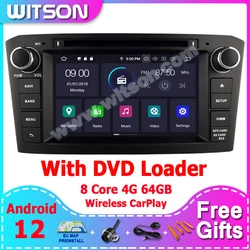 WITSON Android 12 Car Auto radio 2 din For TOYOTA AVENSIS 2005 2006 2007 PX5 7 inch Screen GPS Multimedia WIFI FM MP3 DVD Desk