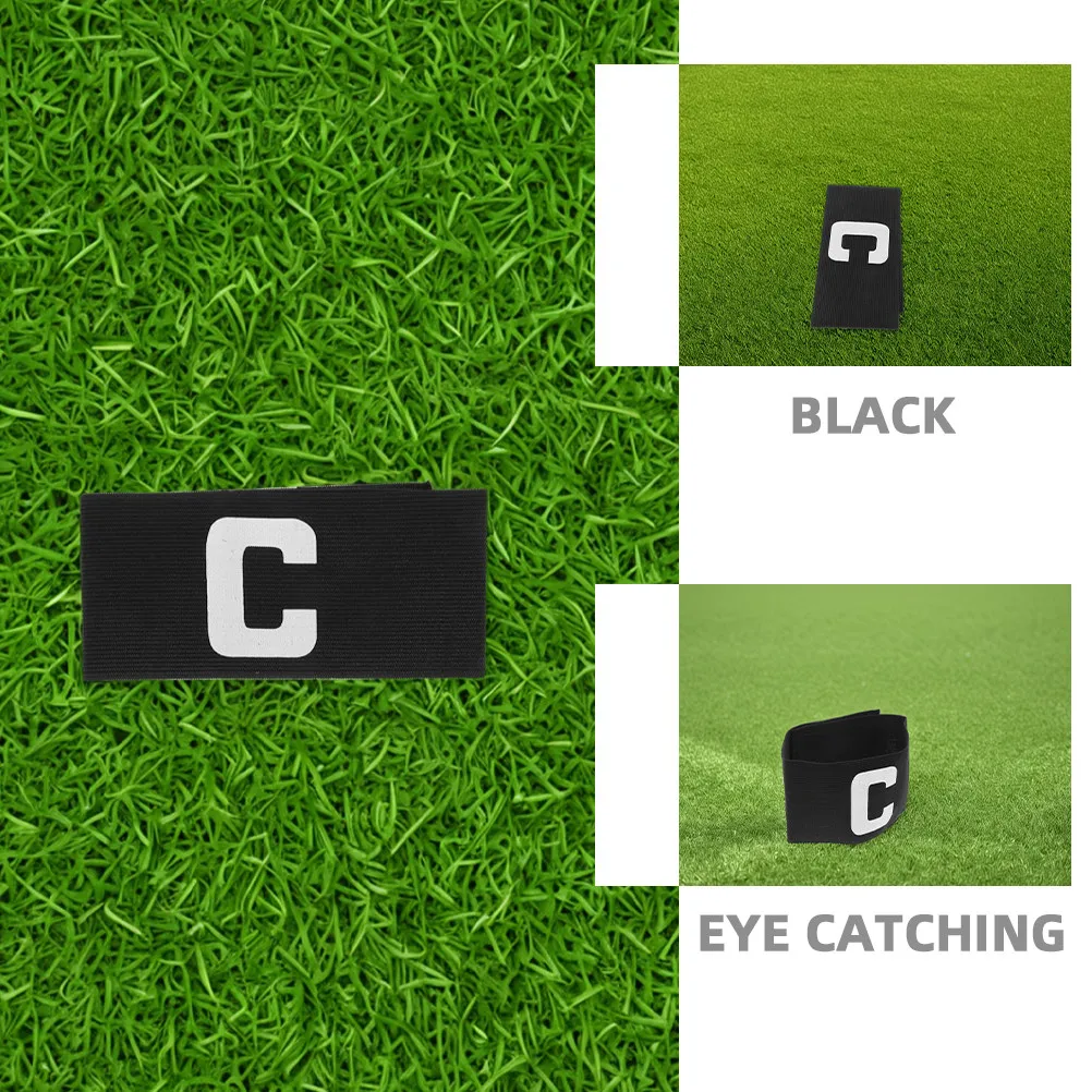 2Pcs Captain Armband Football Elastic Adjustable Sports Wristband Team Leader Identification for Soccer Basketball
