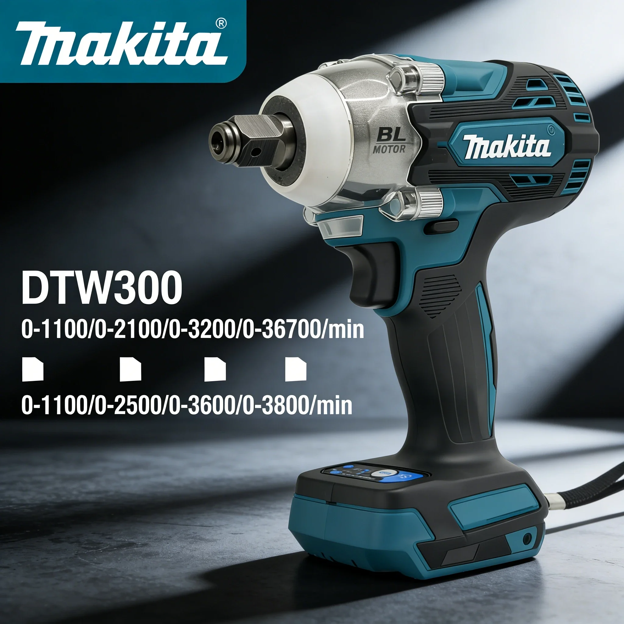 Makita DTW300Z Cordless Brushless Impact Wrench 18V Lithium-ion, Professional Automotive Tire Removal Power Tool, Tool Only view 4