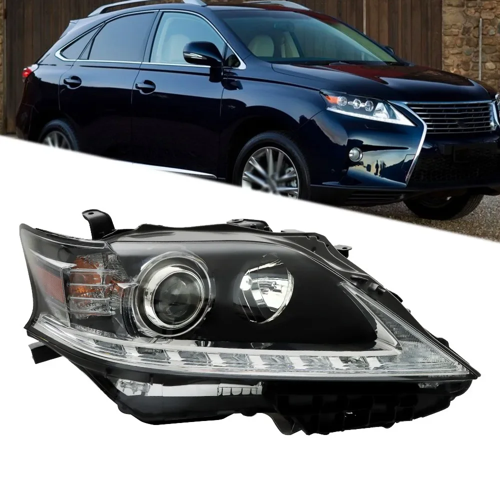Headlight Headlamp Black For Lexus RX350 RX450H 2013-2015 Right Side RH w/o AFS