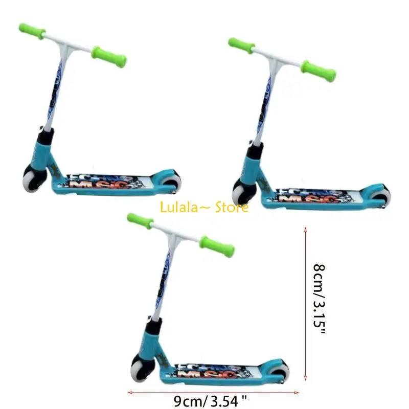 Y4QA 3 قطع ألعاب سكوتر صغيرة للإصبع لتدريب الأصابع على عجلتين لعبة ممتعة لألواح التزلج #6