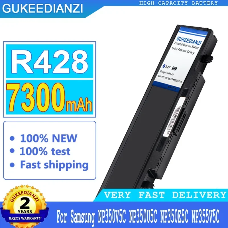 Аккумулятор GUKEEDIANZI 7300 мАч, R428 для Samsung NP300E5V, NP305E5A, NP300V5A, NP300U5A, NP350V5C, NP350E5C, NP355V5C, NP355V5X