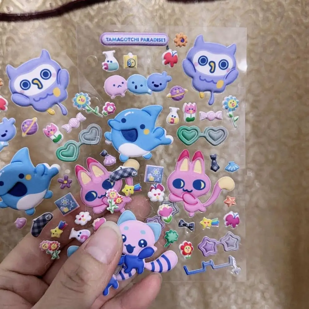 

1 шт. Тамагочи: объемные хлопковые наклейки для декора блокнотов, чехлов для телефонов, стаканов, камер. Подарок для девочки на день рождения.