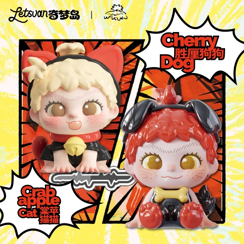 

Letsvan WAKUKU Cats and Dogs with Playing Series Blind Box Surprise Box Original Action Figure Cartoon Model Mystery Box Collect