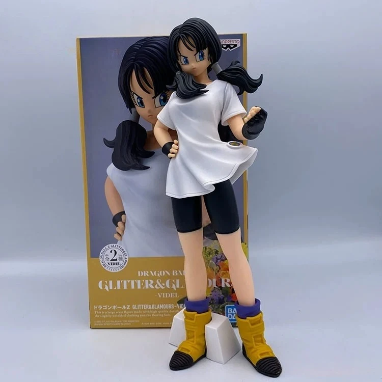 100% オリジナル本物のバンプレストドラゴンボール Z グリッター & グラマー 25 センチメートルビーデル装飾品人形アニメフィギュア模型玩具アニメシリーズ