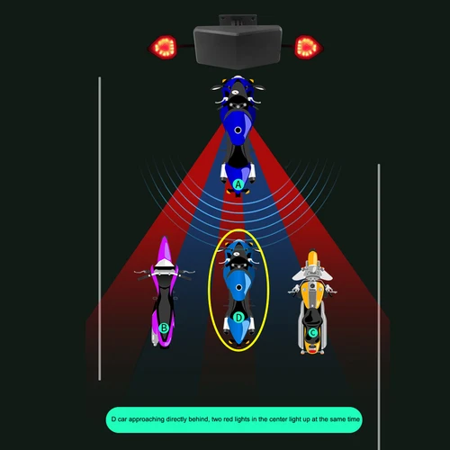 Sistema de detección de punto ciego para motocicleta, Radar de onda de 24Ghz, 15M, BSD, accesorios electrónicos para motocicleta