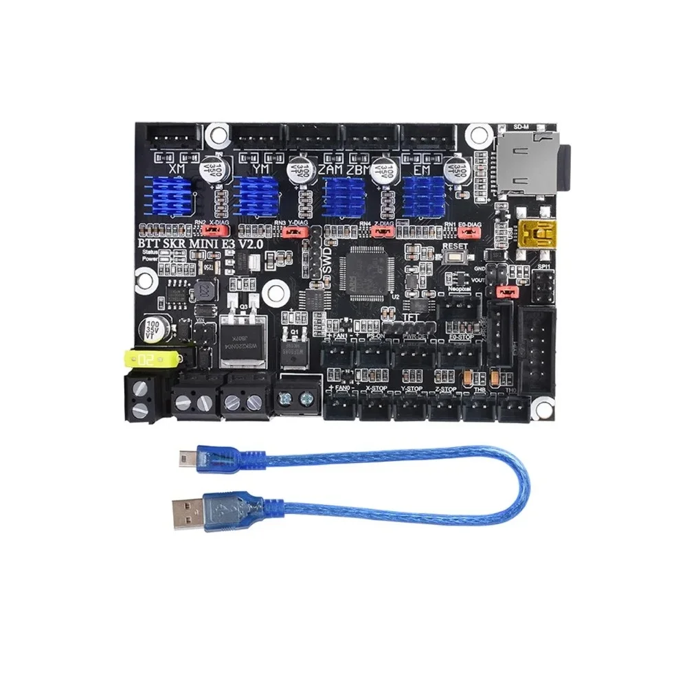 Imagem -02 - Bigtreetech-placa-mãe para Impressora 3d Placa de Controle 32bit Btt Skr Mini e3 V2.0 Tmc2209 Peças Atualização Ender3 Skr V1.4 Turbo