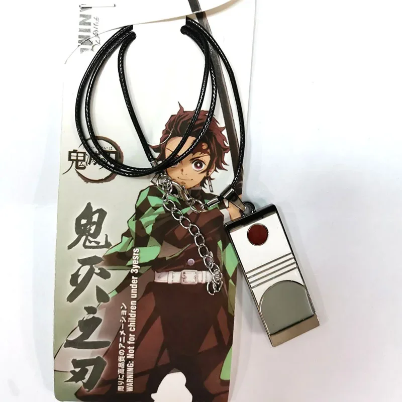 Collar con colgante de Anime Demon Slayer Kimetsu No Yaiba, máscara de mariposa y zorro, joyería de aleación, abalorio de personaje de dibujos animados, accesorio de regalo