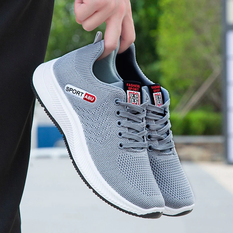 Men's Mesh Breathable Casual Sneakers Spring Summer New Anti-slip Outdoor Racing Running Shoes Students' Light Speed Sports Shoe