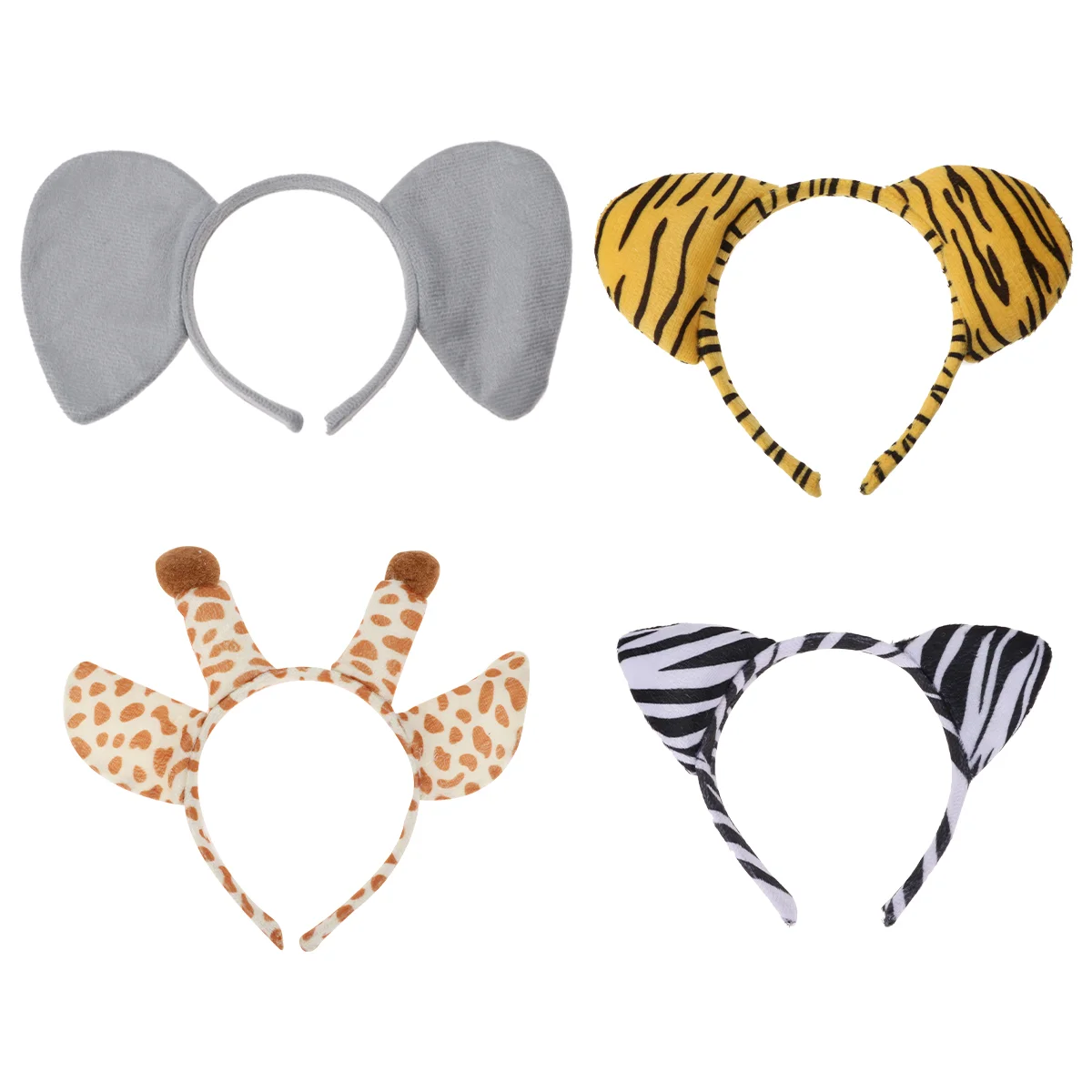 

4 Pcs Ear Phone Animal Headband Kids Hair Hoop Headbands Decorations Cosplay Party Headdress Hoops Miss