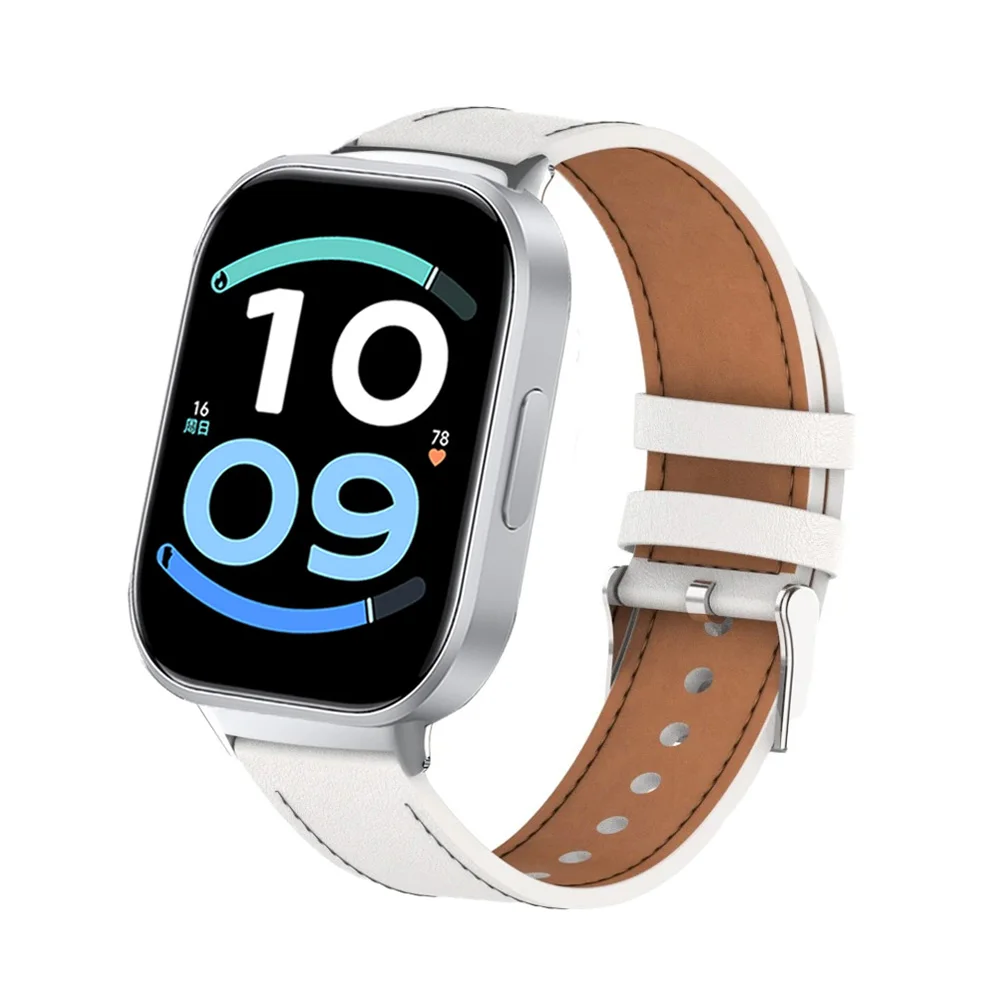 Leather Strap for Redmi Watch 6 Lite/Active 6/5/4 Comfortable Bracelet for Xiaomi Band 10Pro/9Pro/8Pro Replaceable Accessories