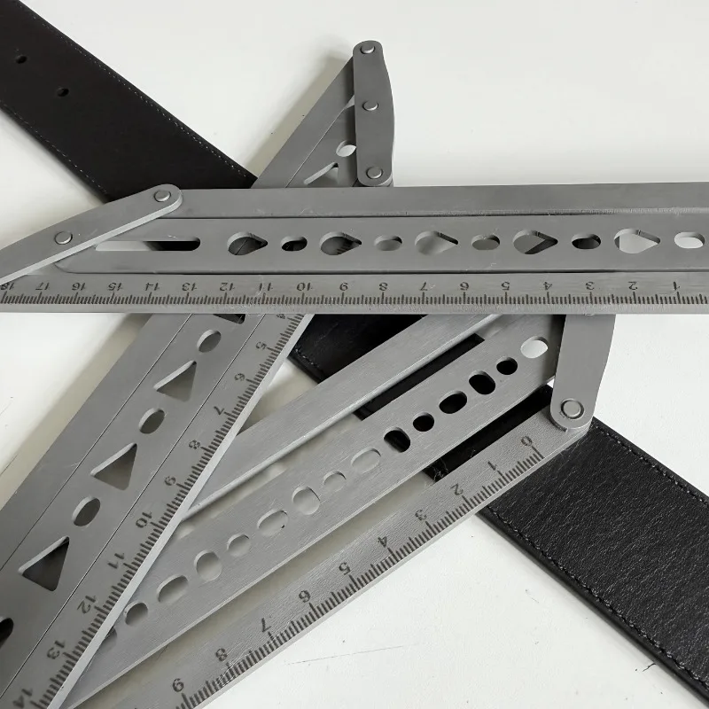 Gürtel-Hilfspositionierungs-Lochzange, verstellbare Lochabstandsvorlage, professionelles handgefertigtes Leder-DIY-Werkzeug – Detail 6